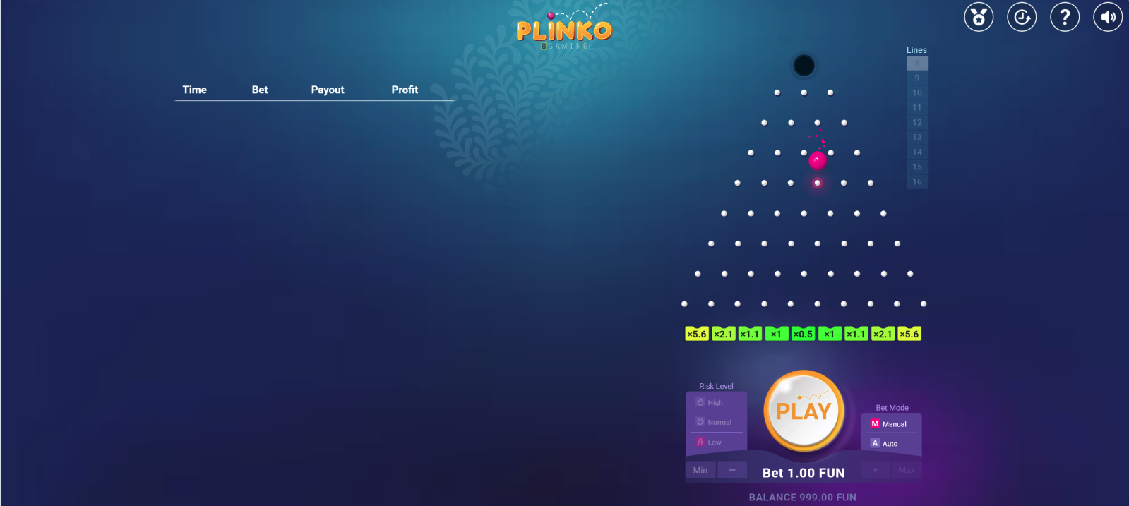 Plinko slot game