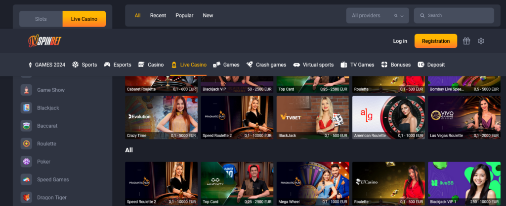 jvspinbet casino live games