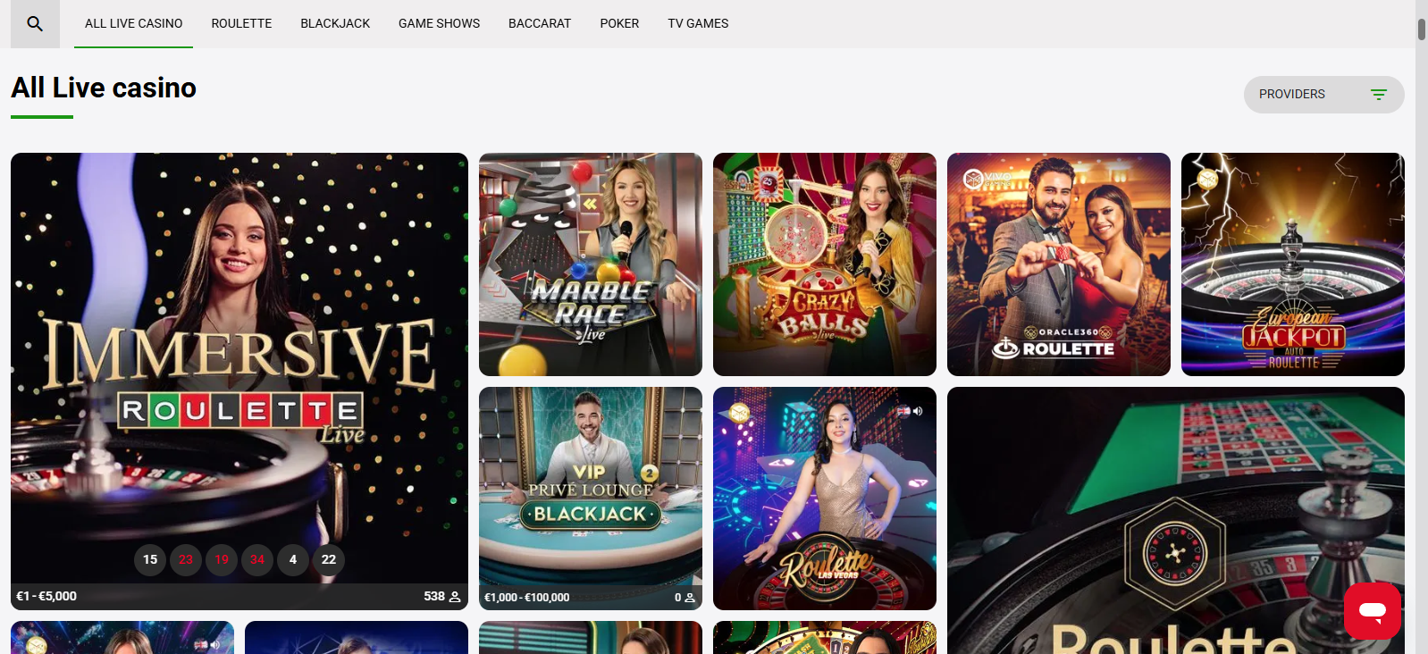 ZodiacBet Casino live games