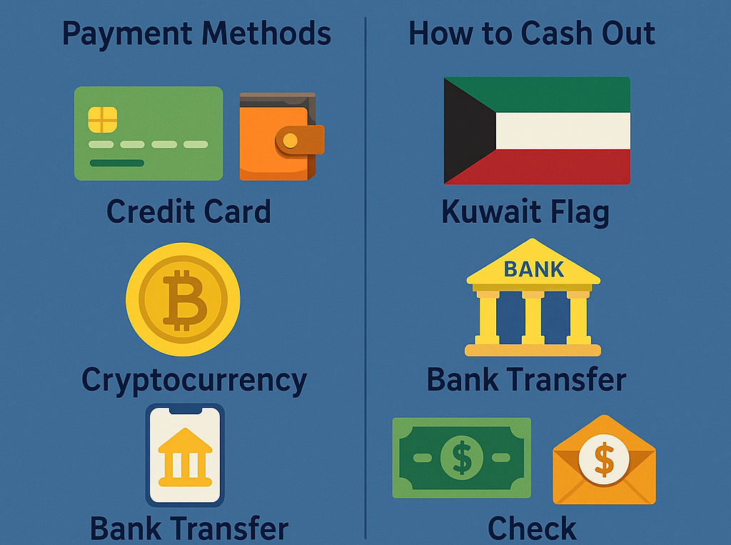 Payment Methods and How to Cash Out from Kuwait online casino