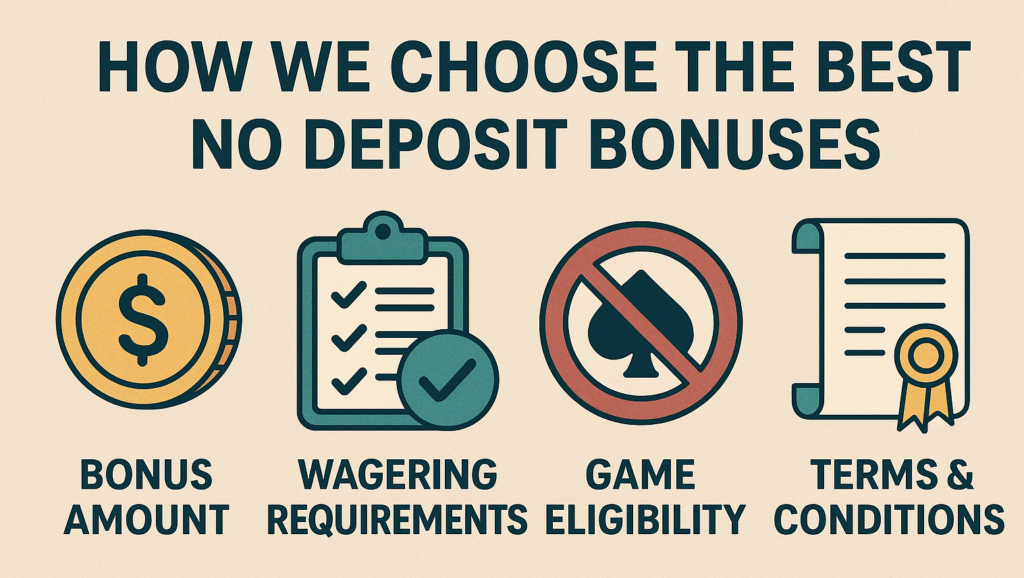 How We Choose the Best No Deposit Bonuses