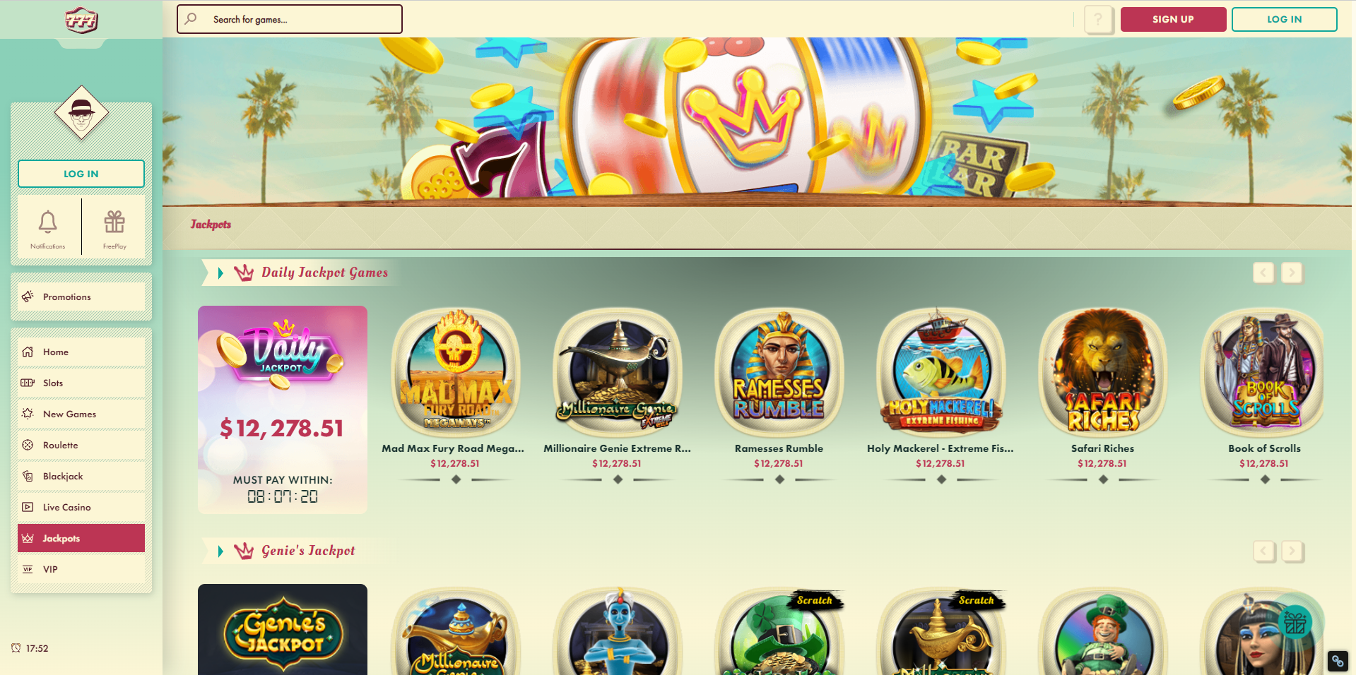 Play 777 Jackpots