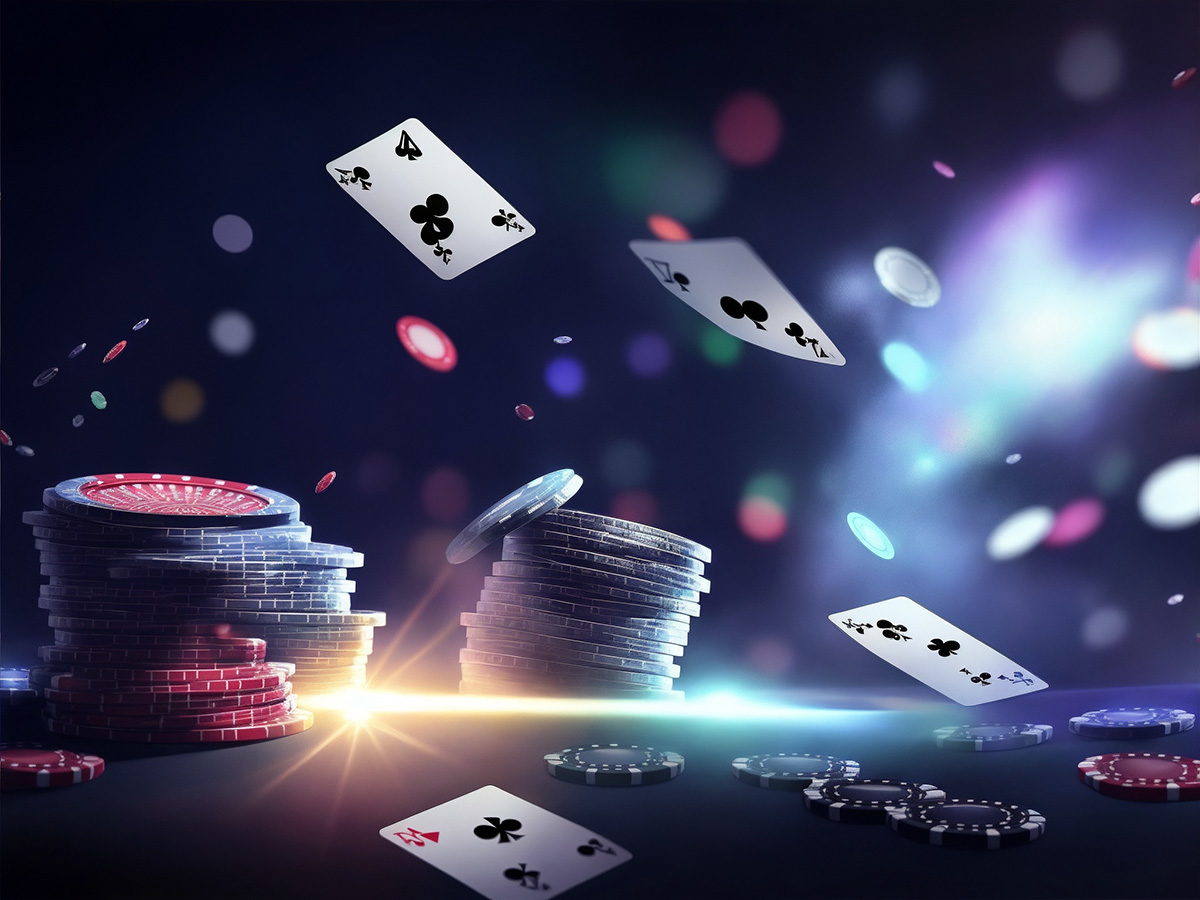 blackjack card and chips