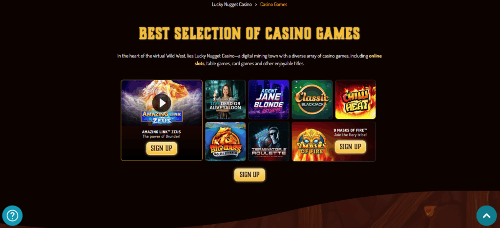 Lucky Nugget casino games