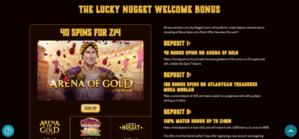 Lucky Nugget casino bonuses