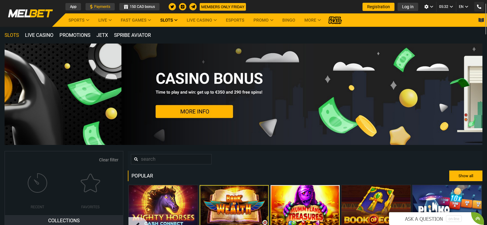 MelBet casino 2 in Kuwait