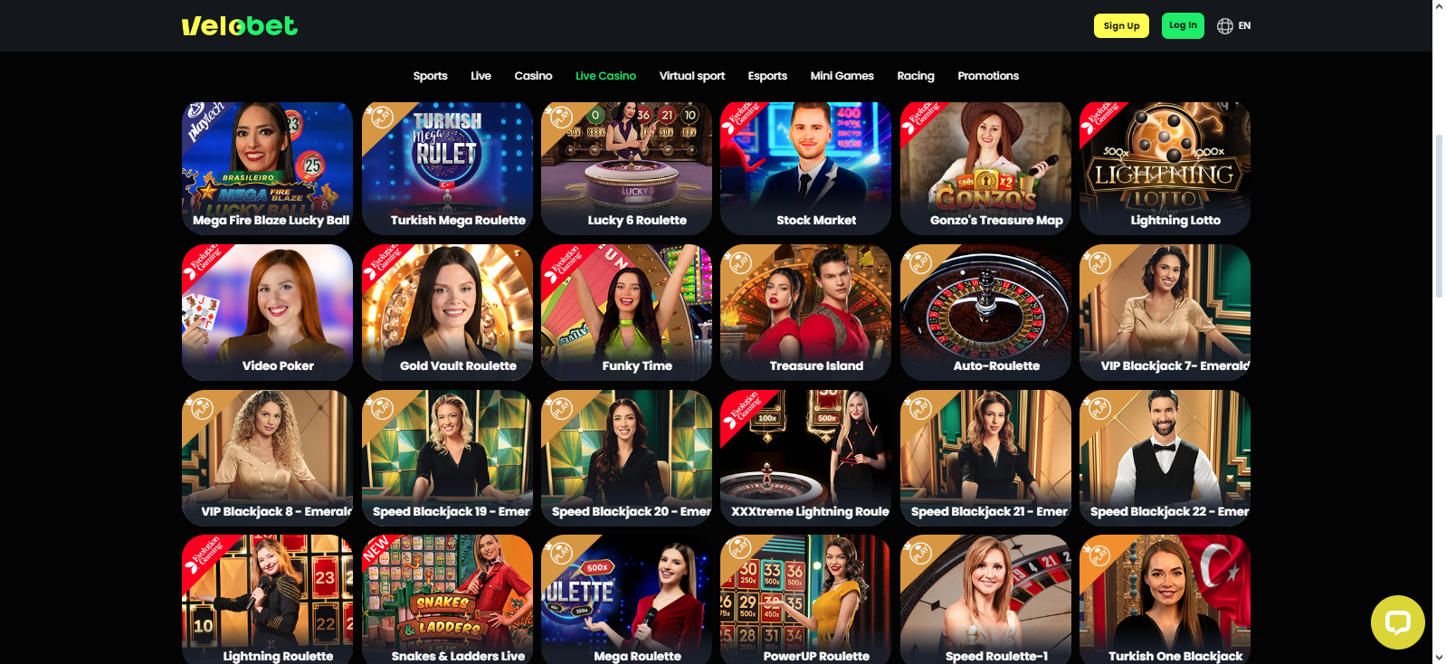 Velobet Casino Live Casino