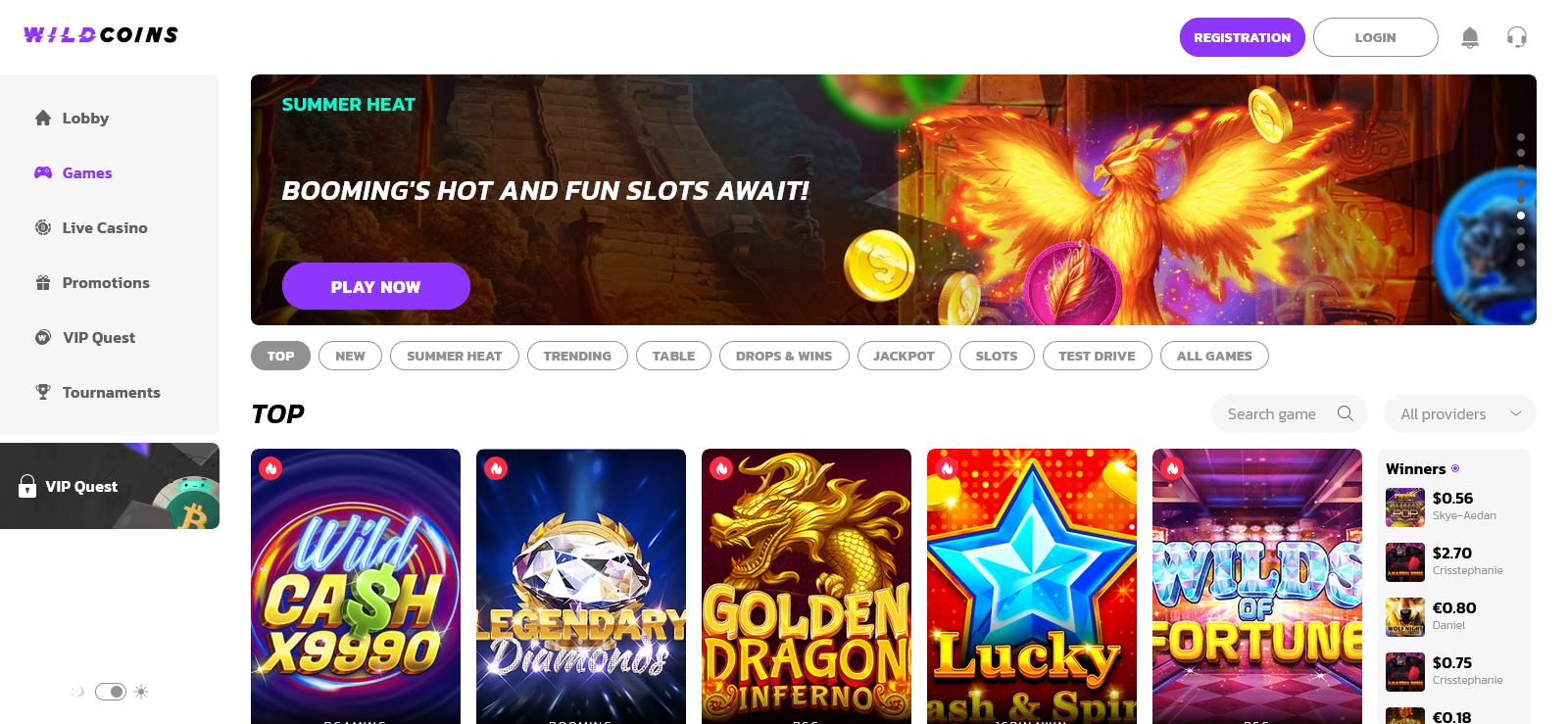Wildcoins casino 3 in Kuwait
